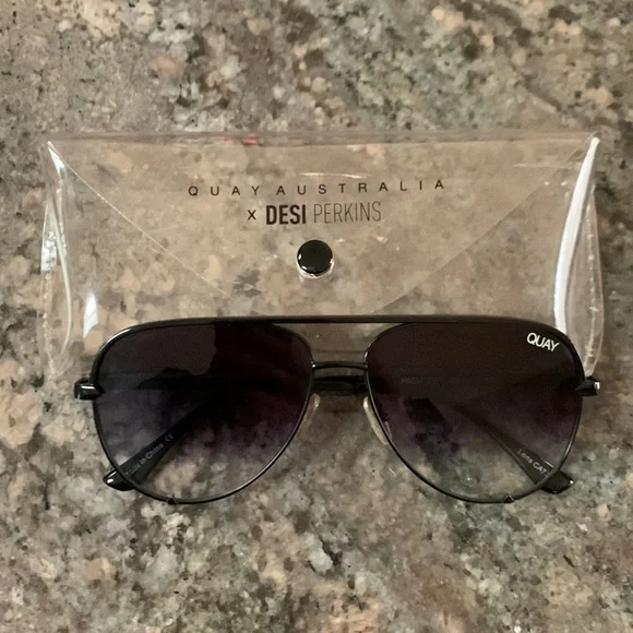 Quay Sunglasses Black Fade Aviator Sunglasses Quay Australia